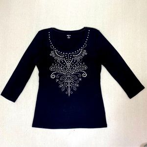 NWOT Style Co. Black Cotton Top